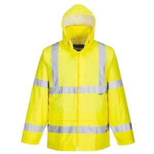 Portwest UH440 Mens Waterproof Hi Vis Rain Jacket Reflective Lightweight Safety